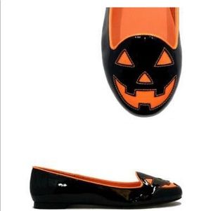 Strange cvlt black and orange jackolantern flats Halloween edition size 11